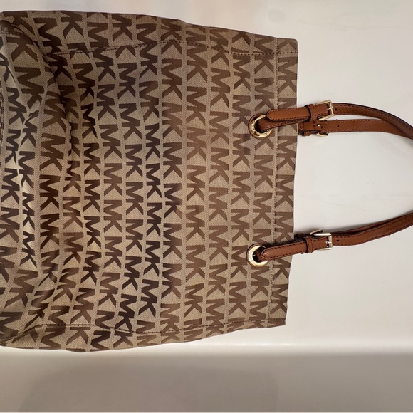 Michael Kors Brown Monogram Shopping Tote Bag Style - Picture 4 of 5